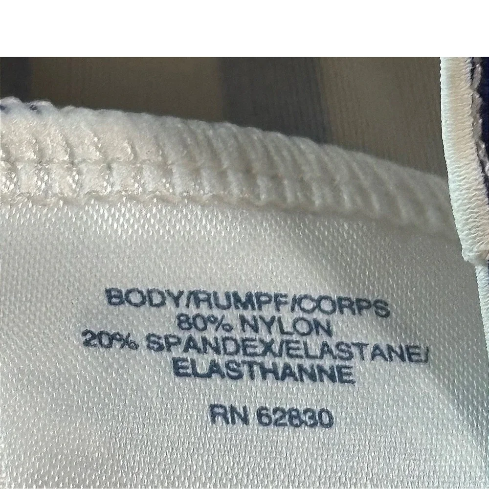 Lands End Girls Large Blue White Striped Ruffle Swim Cover Up Dress‎ Sleeveless